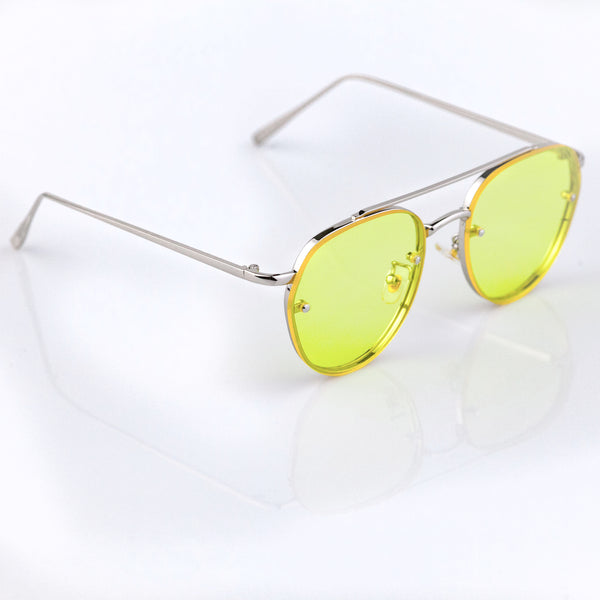 Yellow retro sunglasses sale
