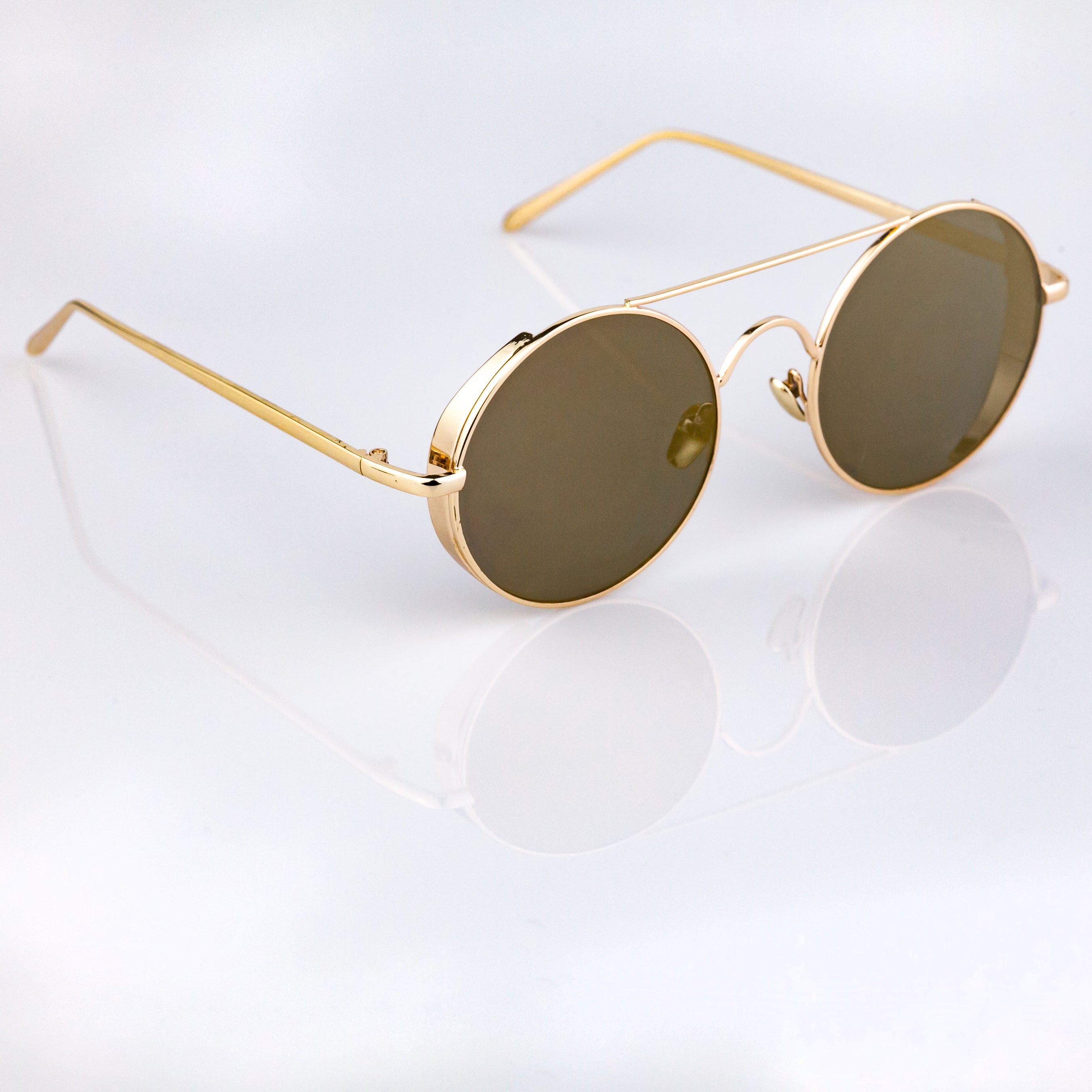 Steampunk Safiyyaa Sunglasses Gold Light Lens | Hipster