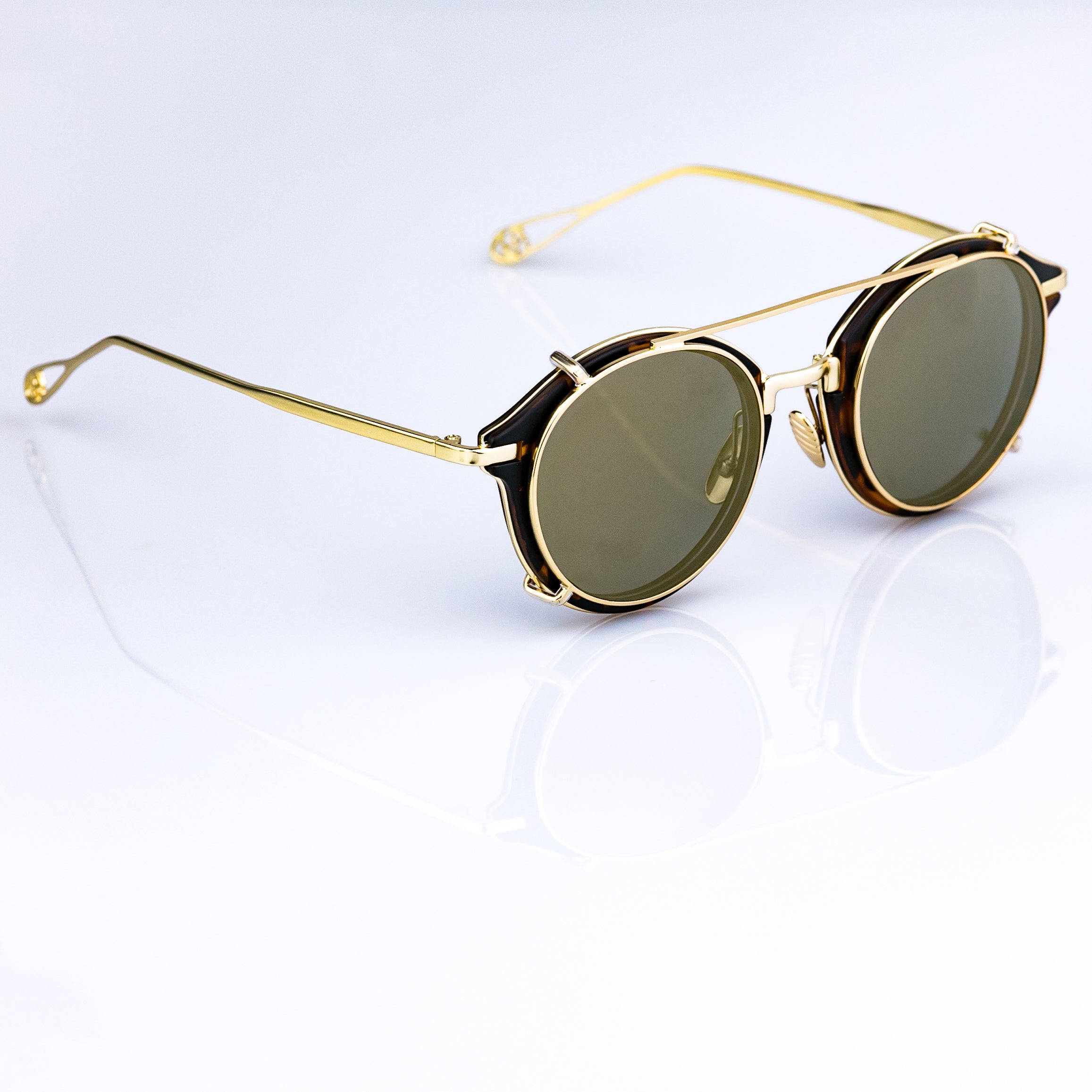 Mælkehvid ukuelige margen Hipster Sunglasses - Retro Nuovo - Gold and Tort shell frame - Tan Len -  Hipster Sunnies